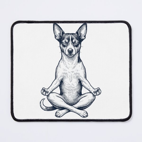 Item preview, Vintage Rat Terrier Yoga Lotus Meditation Dog Lover designed and sold by DoodleTortle.