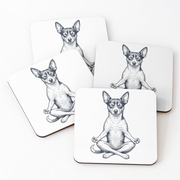 Item preview, Vintage Rat Terrier Yoga Lotus Meditation Dog Lover designed and sold by DoodleTortle.