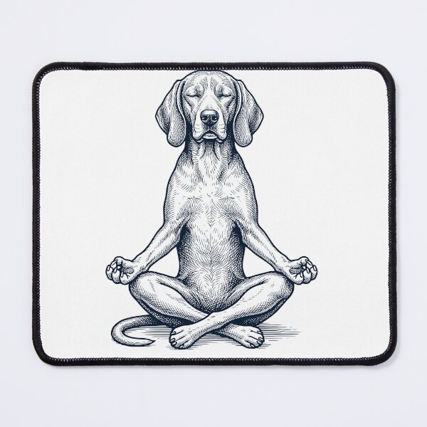 Item preview, Vintage Redbone Coonhound Yoga Lotus Meditation Dog Lover designed and sold by DoodleTortle.