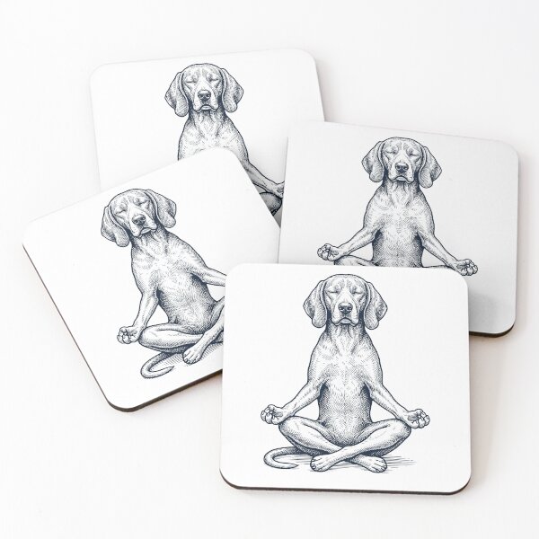 Item preview, Vintage Redbone Coonhound Yoga Lotus Meditation Dog Lover designed and sold by DoodleTortle.