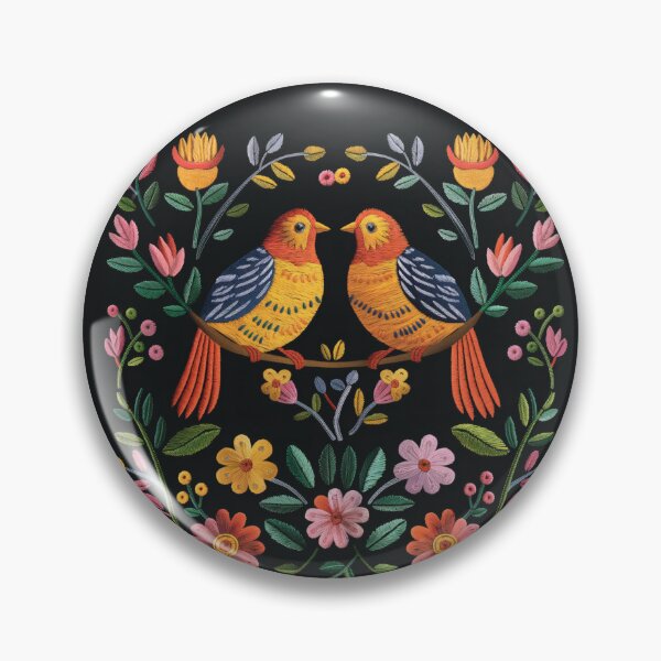 Item preview, Mexican Embroidery Pattern Art Birds Flowers designed and sold by xiao xuans.