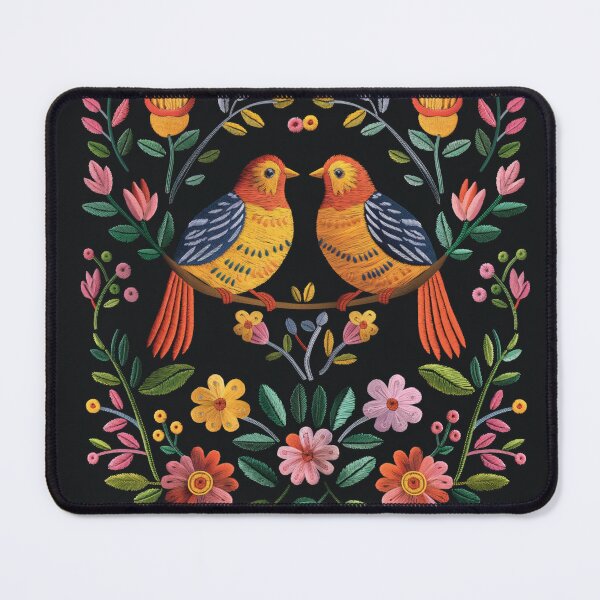 Item preview, Mexican Embroidery Pattern Art Birds Flowers designed and sold by xiao xuans.