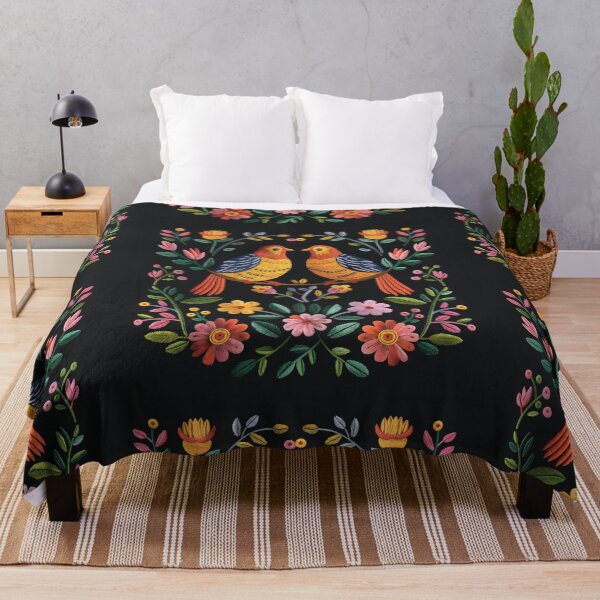 Item preview, Mexican Embroidery Pattern Art Birds Flowers designed and sold by xiao xuans.