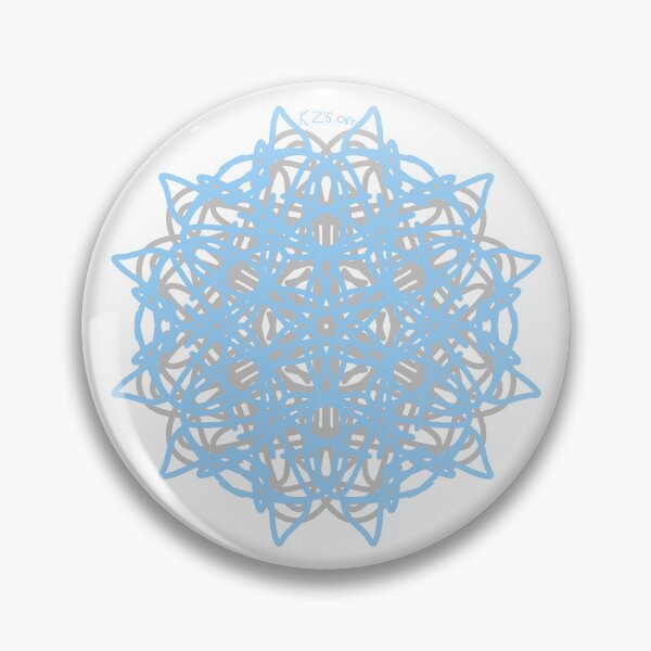 Item preview, Air Themed Blue and Grey Mandala White Background designed and sold by KZs-art.