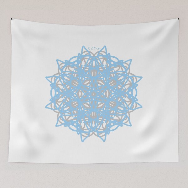 Item preview, Air Themed Blue and Grey Mandala White Background designed and sold by KZs-art.