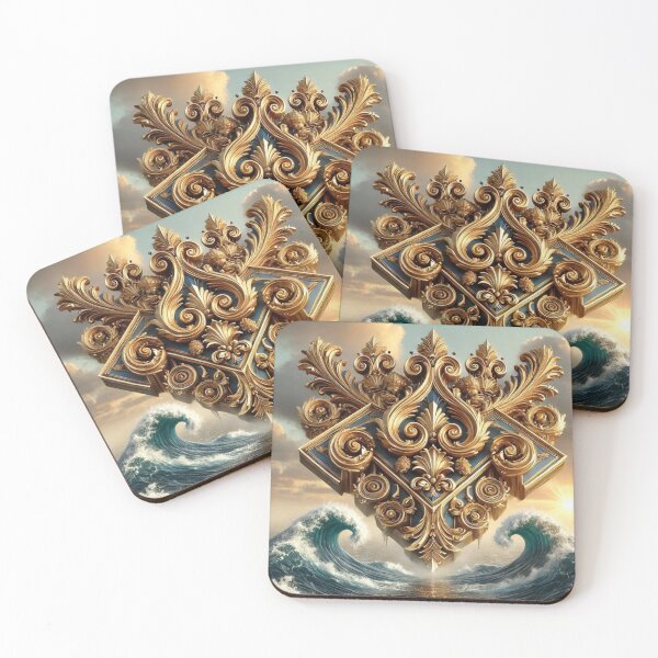 Item preview, Golden Baroque Ocean – Surreal Majesty designed and sold by Dogandesighn.