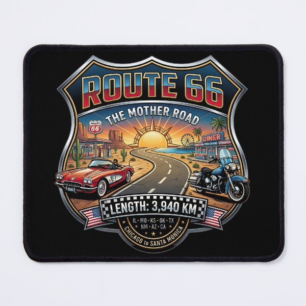 Artikelvorschau, Route 66 – Mutterstraße – Reiseillustration entworfen und verkauft von enzoade.