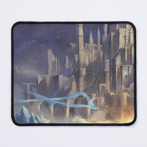 Item preview, Ethereal Castle Reflection in Cosmic Sea designed and sold by DeBrainstore.