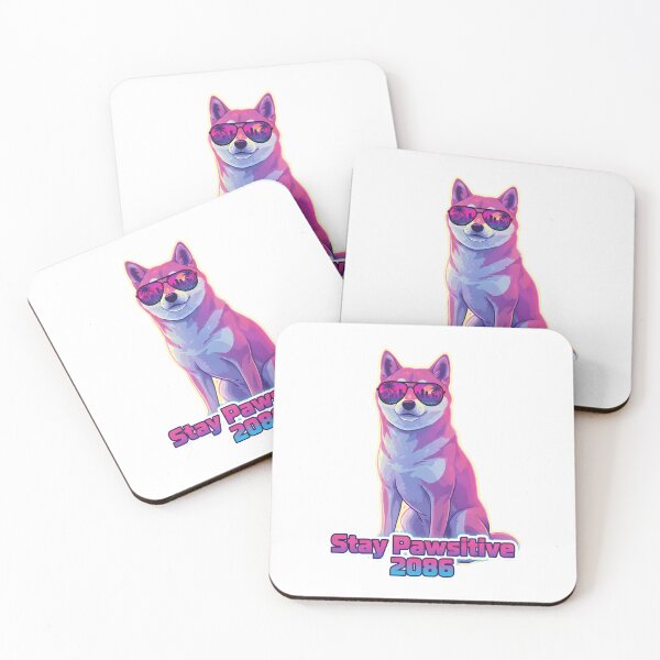 Item preview, Synthwave Shiba Inu Stay Pawsitive designed and sold by Animalpetslover.
