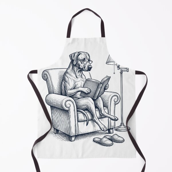 Item preview, Vintage Rhodesian Ridgeback Read Book Dog Mom Dad designed and sold by DoodleTortle.