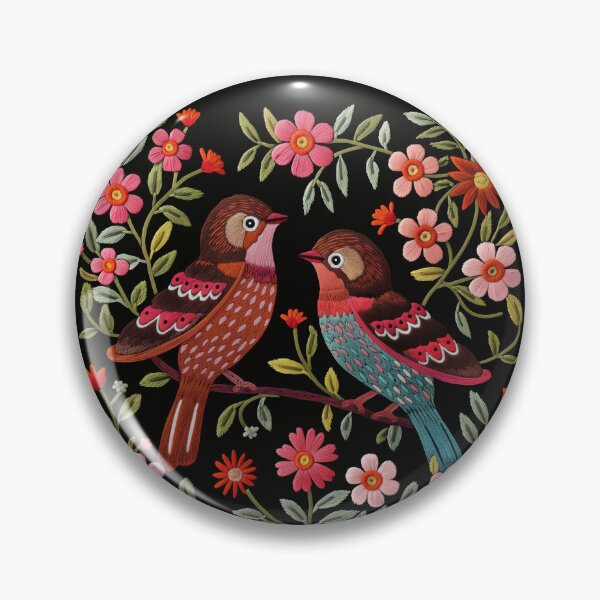 Item preview, Mexican Embroidery Pattern Art Birds Flowers designed and sold by xiao xuans.