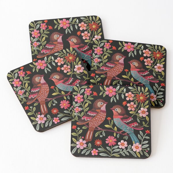 Item preview, Mexican Embroidery Pattern Art Birds Flowers designed and sold by xiao xuans.