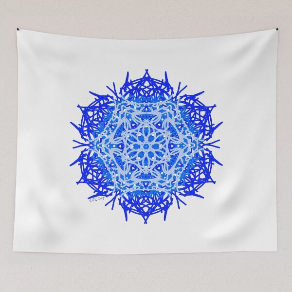 Item preview, Water Themed Blue Mandala White Background designed and sold by KZs-art.
