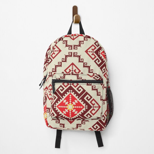 Item preview, Classic Geometric Folk Pattern in Red and Cream designed and sold by PowerAntShop.