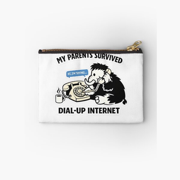 Item preview, My Parents Survived Dial Up Internet Mammoth Warrior Funny Retro designed and sold by VibeOffline Studio.