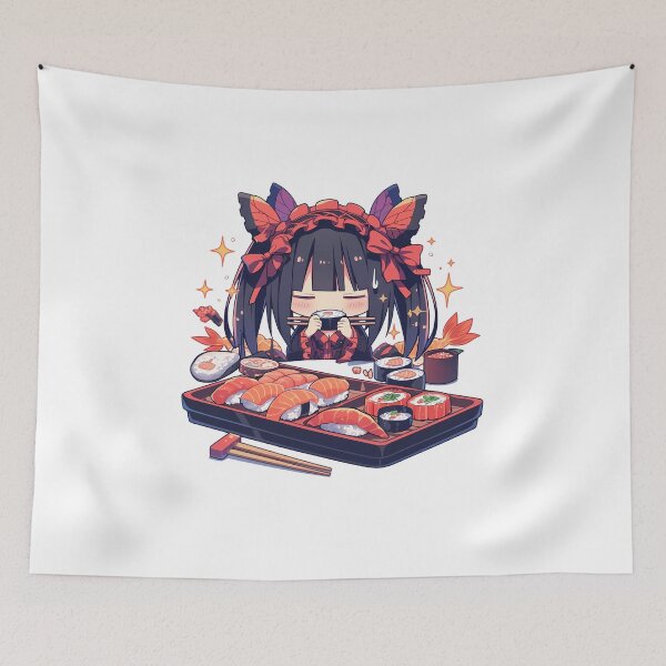 Item preview, Kurumi Tokisaki Date A Live Chibi Sushi Night designed and sold by Spraykart.