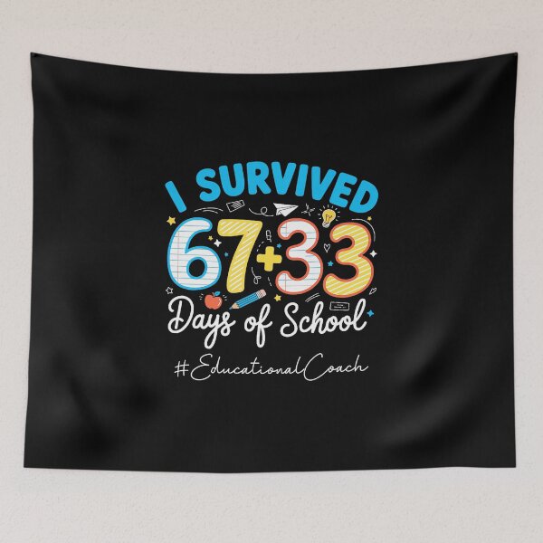 Item preview, I Survived 67+33 Days Of School Educational Coach Funny Math Celebration designed and sold by gladysenglish.