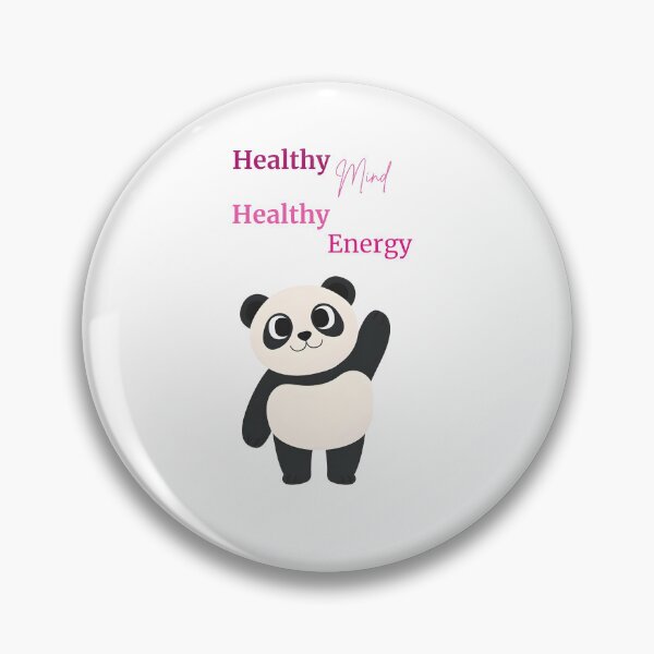 Item preview, CUTE  PANDA   WITH  HEALTHY  MIND  HEALTHY  ENERGY  TO  ATTRACT  HEALTHY  VIBES designed and sold by Brewgoodness.
