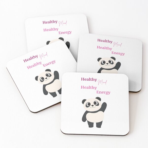 Item preview, CUTE  PANDA   WITH  HEALTHY  MIND  HEALTHY  ENERGY  TO  ATTRACT  HEALTHY  VIBES designed and sold by Brewgoodness.