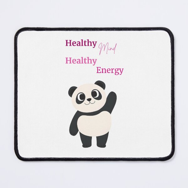 Item preview, CUTE PANDA WITH HEALTHY MIND HEALTHY ENERGY TO ATTRACT HEALTHY VIBES designed and sold by Brewgoodness.