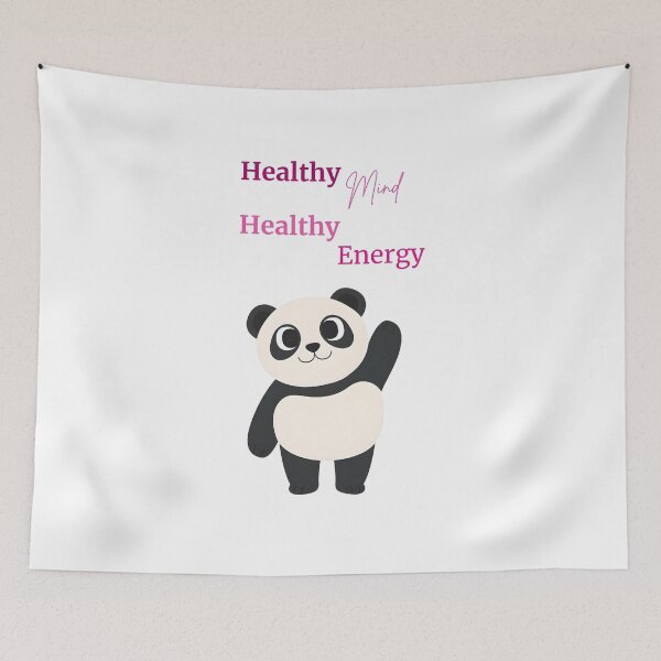 Item preview, CUTE  PANDA   WITH  HEALTHY  MIND  HEALTHY  ENERGY  TO  ATTRACT  HEALTHY  VIBES designed and sold by Brewgoodness.