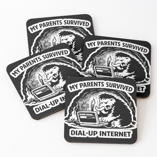 Item preview, My Parents Survived Dial Up Internet Funny Mammoth designed and sold by VibeOffline Studio.