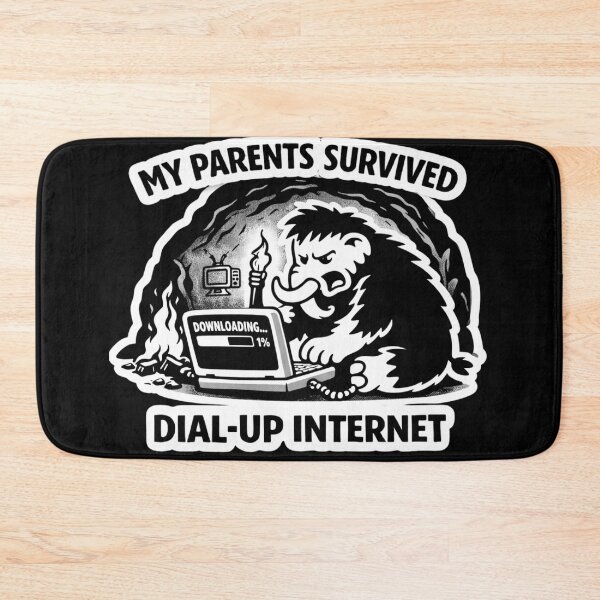 Item preview, My Parents Survived Dial Up Internet Funny Mammoth designed and sold by VibeOffline Studio.