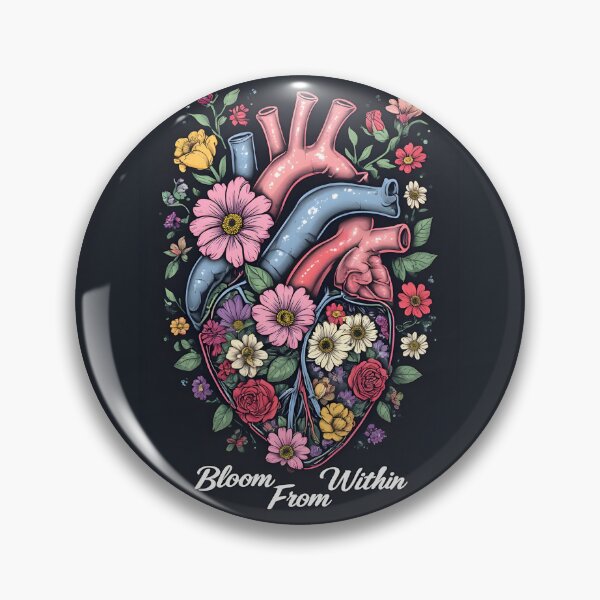 Item preview, Bloom from Within – Botanical Human Heart Illustration designed and sold by owi-art.