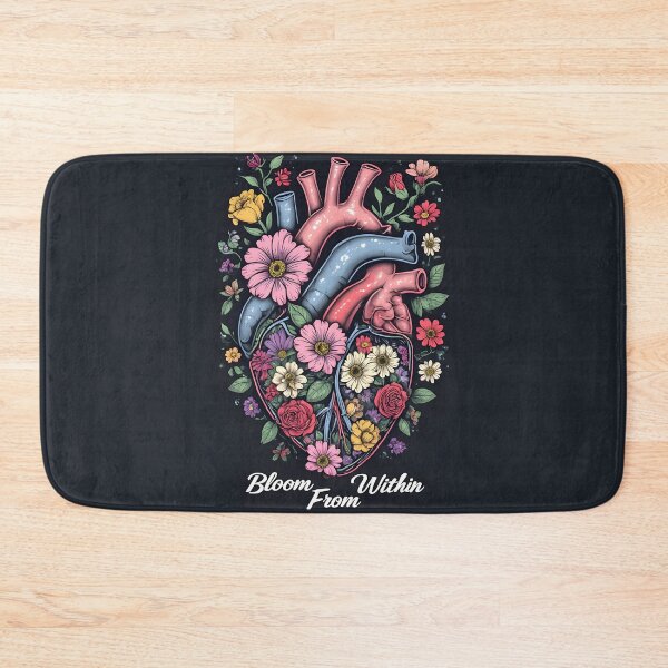 Item preview, Bloom from Within – Botanical Human Heart Illustration designed and sold by owi-art.