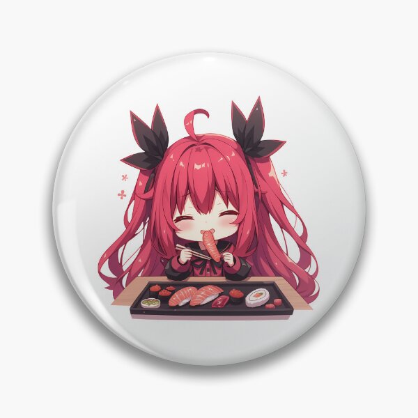 Item preview, Kotori Itsuka Date A Live Chibi Sushi Smile designed and sold by Spraykart.