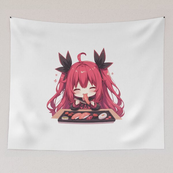 Item preview, Kotori Itsuka Date A Live Chibi Sushi Smile designed and sold by Spraykart.