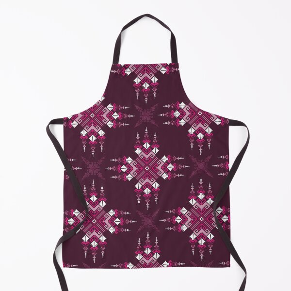 Item preview, Symmetrical Geometric Folk Pattern in Burgundy designed and sold by PowerAntShop.