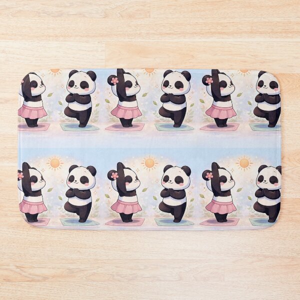Item preview, Balanced Love - Kawaii Panda Yoga Couple. designed and sold by Lylysun.