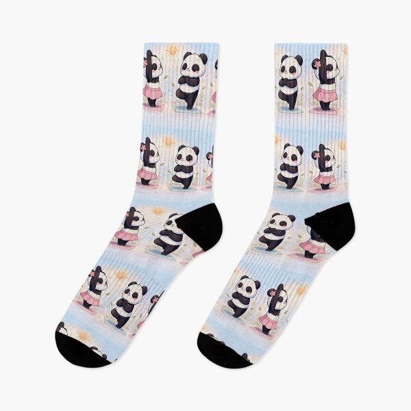 Item preview, Balanced Love - Kawaii Panda Yoga Couple. designed and sold by Lylysun.