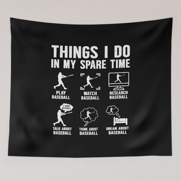 Item preview, Things I Do In My Spare Time Funny Baseball designed and sold by miaa-artistshop.