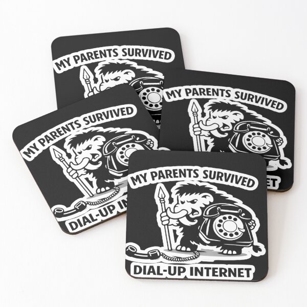 Item preview, My Parents Survived Dial Up Internet Funny Mammoth designed and sold by VibeOffline Studio.