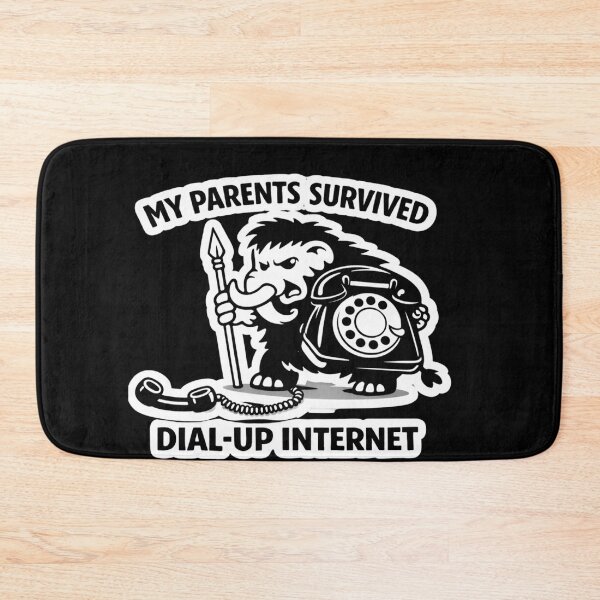 Item preview, My Parents Survived Dial Up Internet Funny Mammoth designed and sold by VibeOffline Studio.