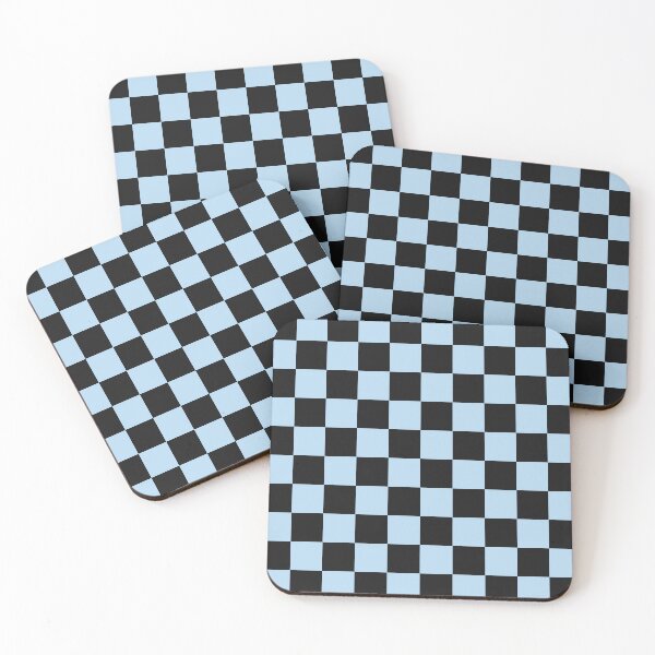 Artikelvorschau, Schwarz- und eisblaues Karomuster entworfen und verkauft von pattern-archive.
