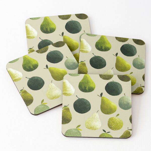 Item preview, Fresh Green Pear Pattern Modern Botanical Kitchen Art designed and sold by EL-Lebedenko.