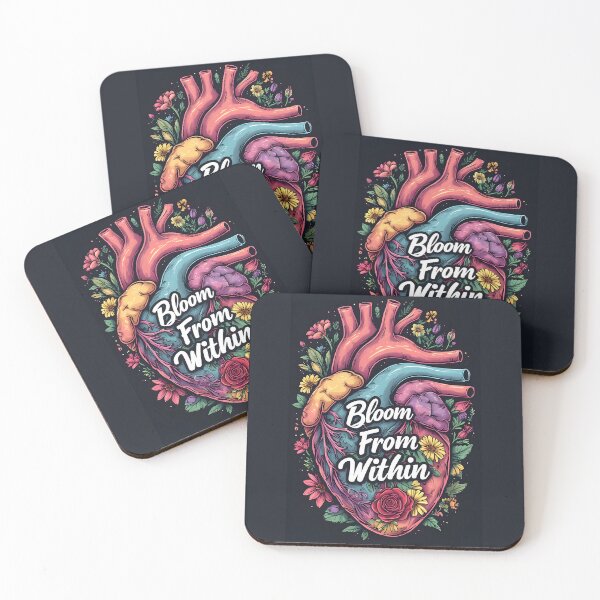 Item preview, Bloom from Within – Floral Human Heart Anatomy designed and sold by owi-art.