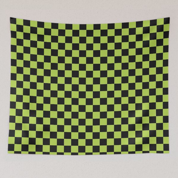 Item preview, Black And Lime Checkered Pattern designed and sold by pattern-archive.