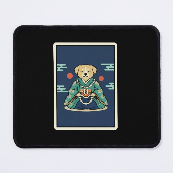 Item preview, Zen Dog Meditation Japanese Style Illustration designed and sold by JordynLadukeg65.
