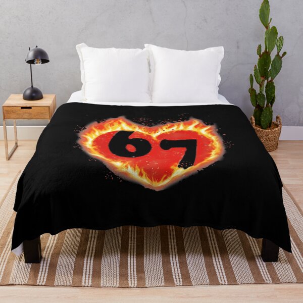 Item preview, 67 Fire Heart Valentine Funny Love Meme Illustration designed and sold by gladysenglish.