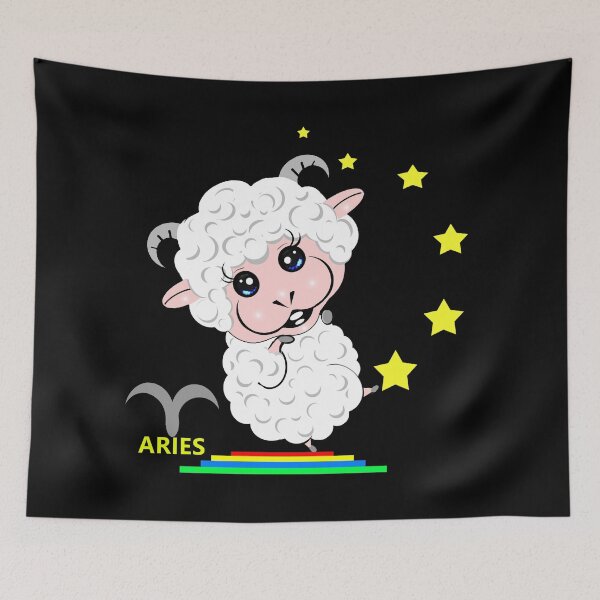 Item preview,  Zodiac Wheel Astrological Sign - Cute Aries  designed and sold by Shirley cute art .