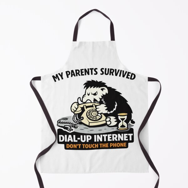 Item preview, My Parents Survived Dial Up Internet Funny Mammoth Sticker Retro Tech Humor designed and sold by VibeOffline Studio.