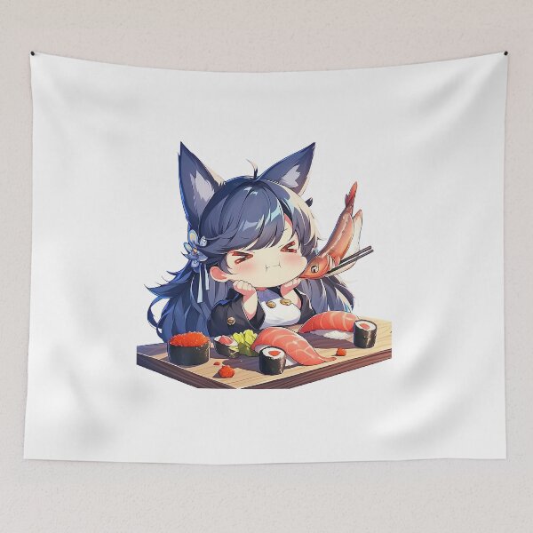 Item preview, Atago Azur Lane Chibi Sushi Shrimp Sneak Bite designed and sold by Spraykart.