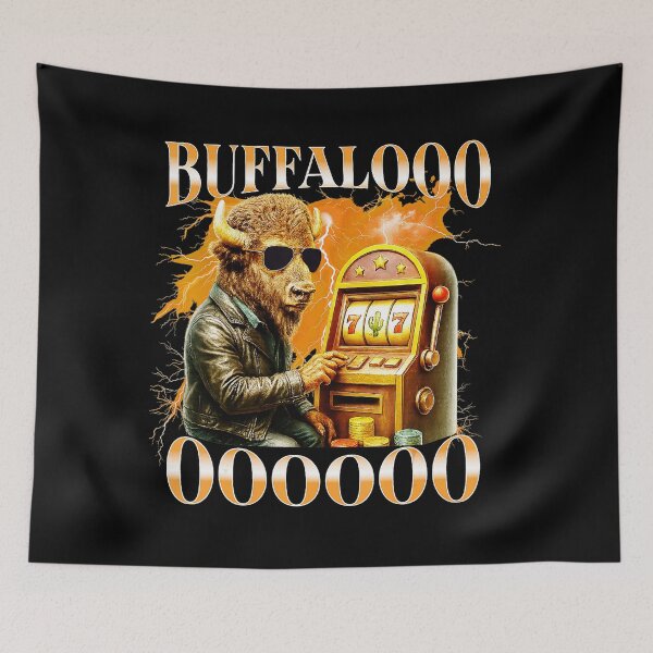 Item preview, BUFFALOOO Funny Bison Casino Slot Machine Meme  designed and sold by tadmercado.