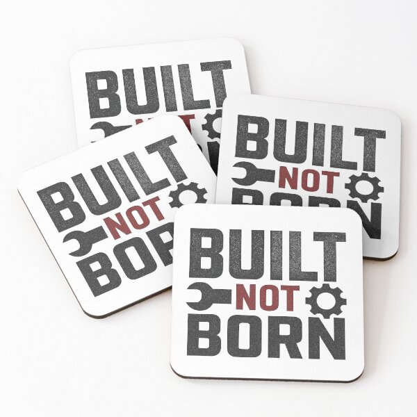 Item preview, Built Not Born Mechanic Typography Design designed and sold by OwnYourMood.
