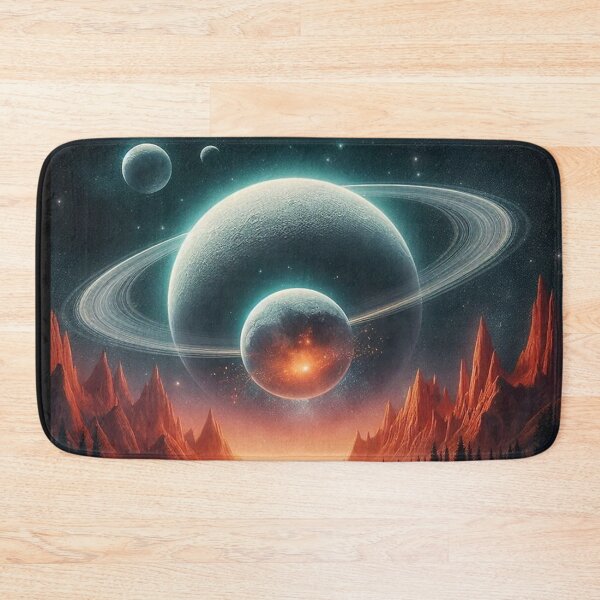 Item preview, Cosmic Realms – Fantasy Planet Landscape with Castle designed and sold by Dogandesighn.