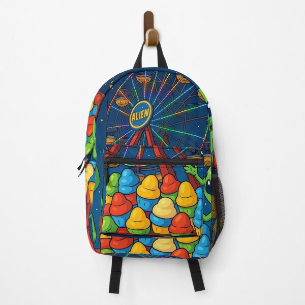 Item preview, Alien Carnival Night – Cartoon Ferris Wheel Adventure designed and sold by LuxuryApparels.